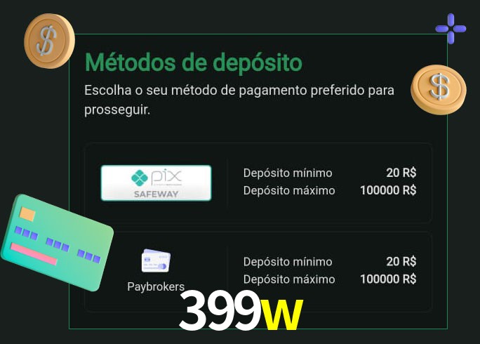 O cassino 399w oferece uma grande variedade de métodos de pagamento